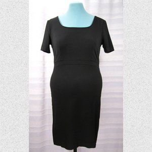 Black Stile Benetton Square-Neck Viscose Blend Minidress - M